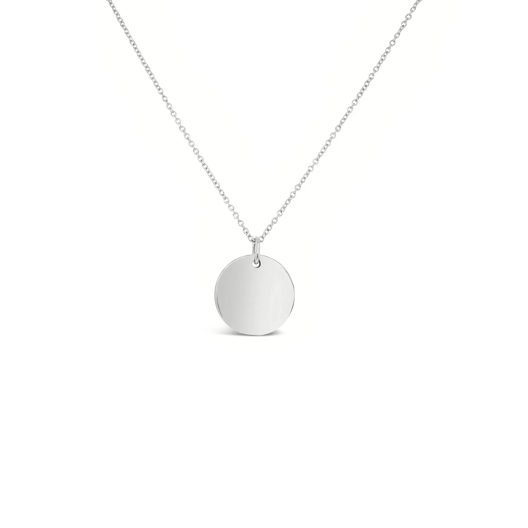 10K Gold Personalized Disc Charm Necklace