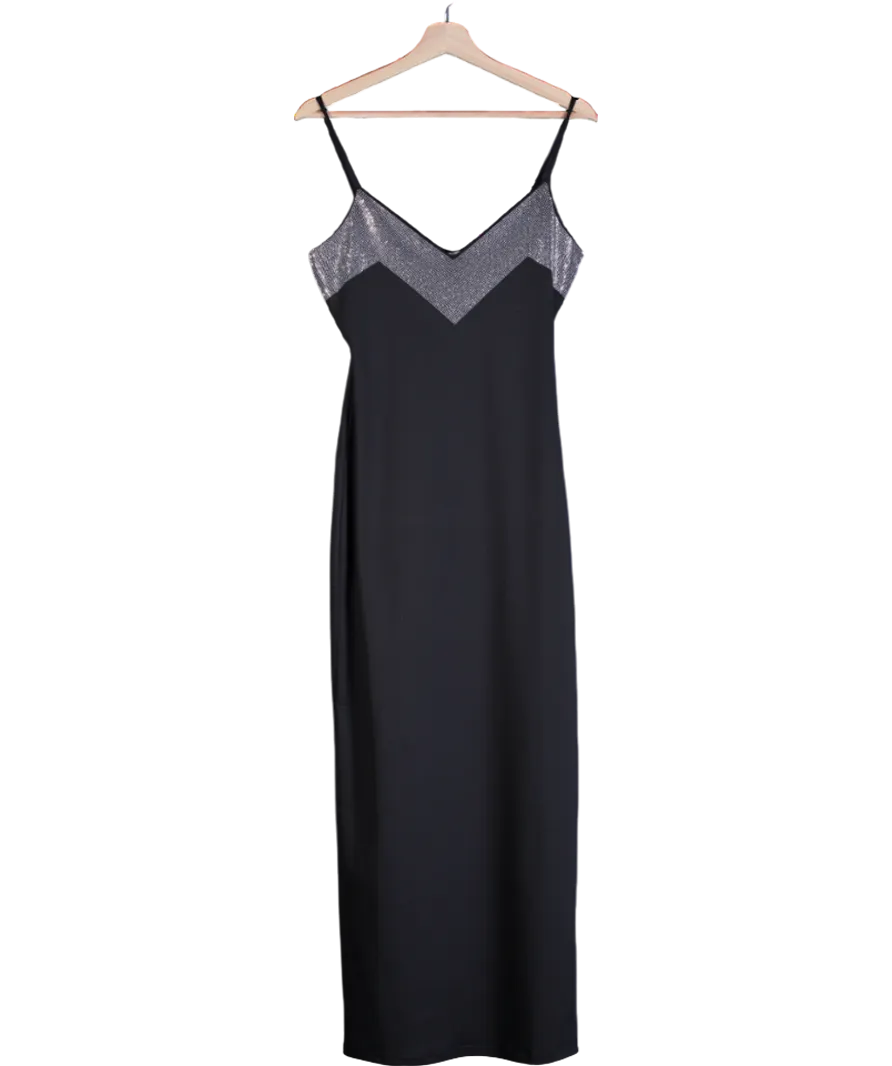 4th & Reckless Black Embellished Trim Maxi Dress- Sofie UK 8