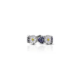 925 Silver Vintage "Blooming Daisy" Floral Ring for Girls