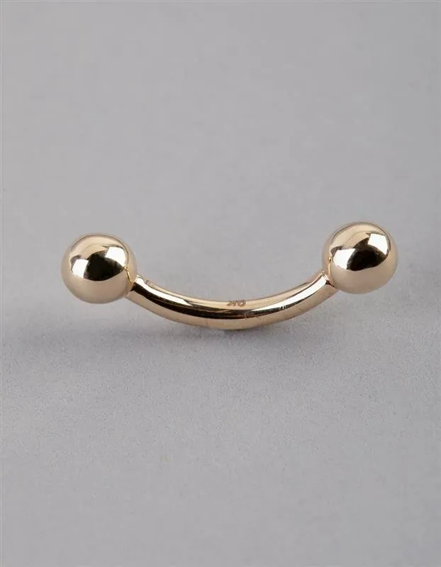 9ct Gold Polished Ball Belly Ring