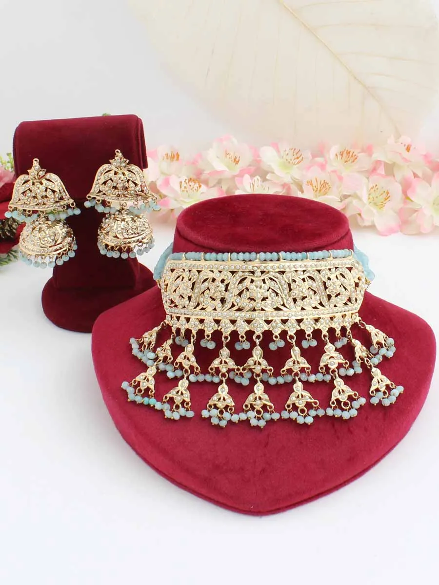 Aamna Jadau Choker Necklace Set