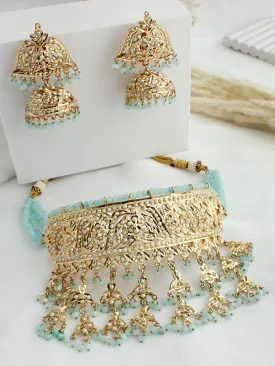 Aamna Jadau Choker Necklace Set