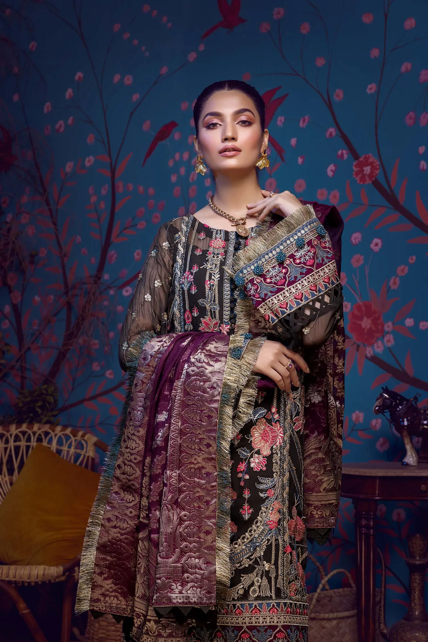 Adan's Libas Barroco · Formal Embroidered Chiffon Collection – Royalis