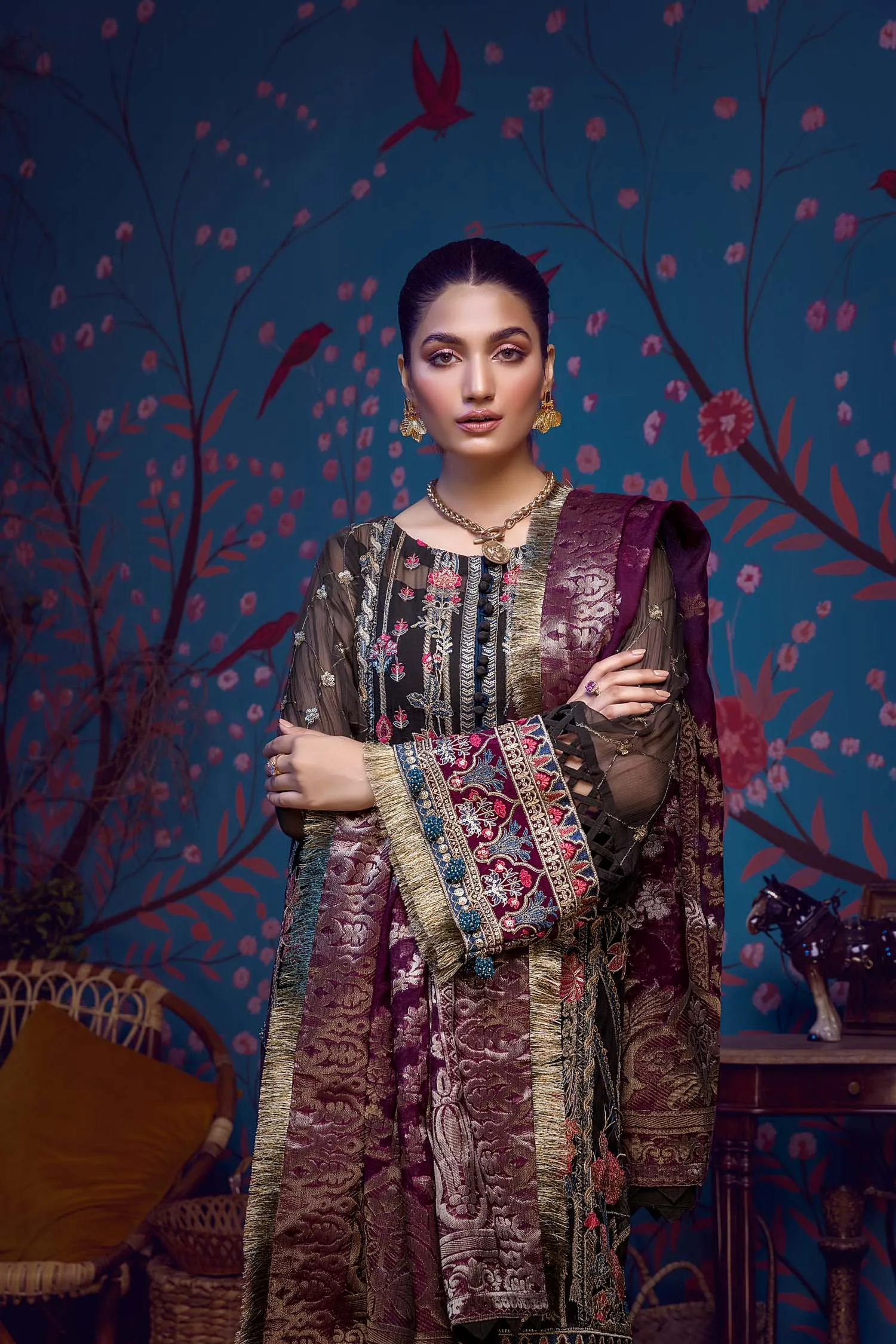Adan's Libas Barroco · Formal Embroidered Chiffon Collection – Royalis