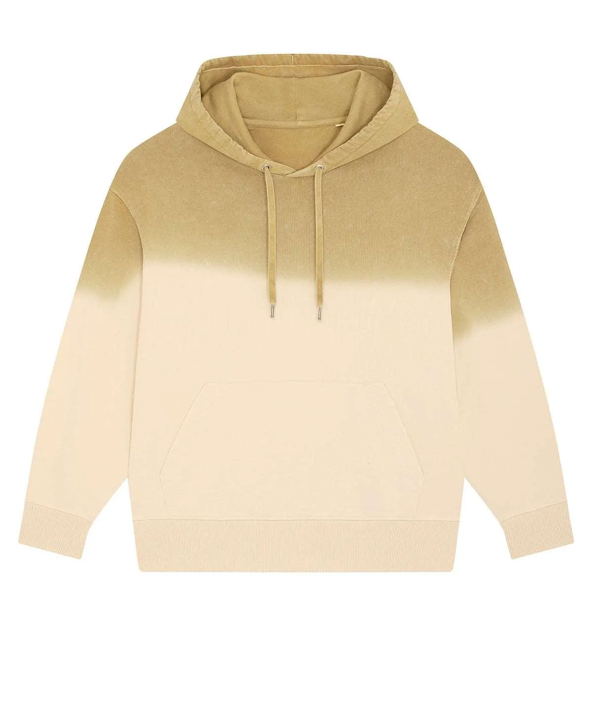 Aged Dip Dye Olive Oil - Slammer aged dip dye relaxed unisex hoodie (STSU099)
