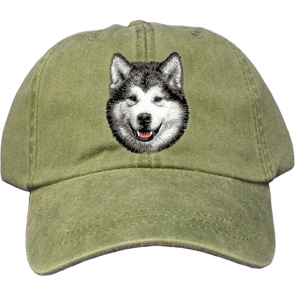 Alaskan Malamute Embroidered Baseball Cap