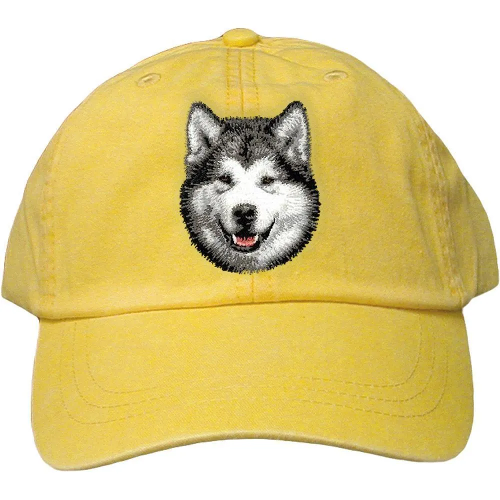 Alaskan Malamute Embroidered Baseball Cap