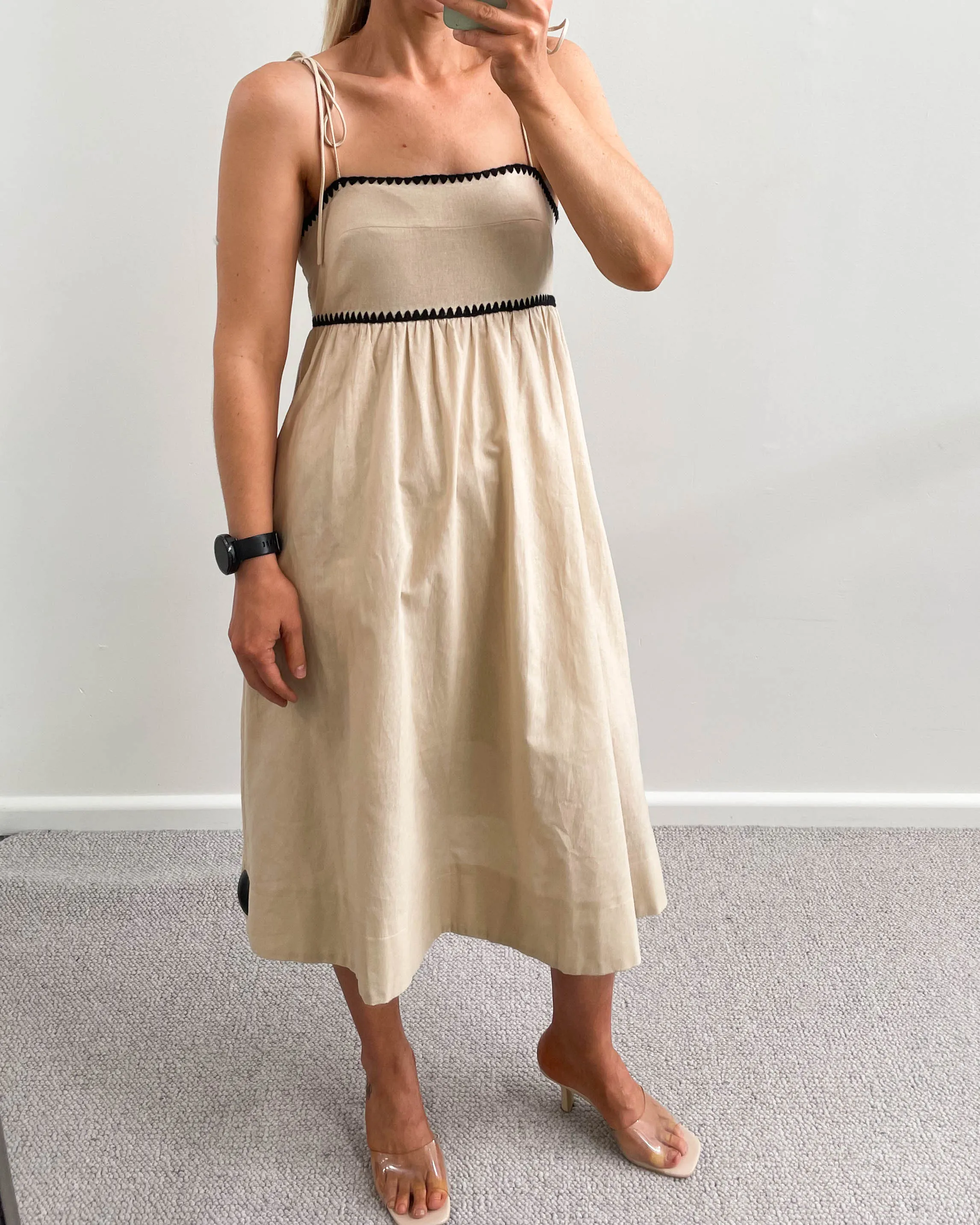 Alessia Midi Dress Beige