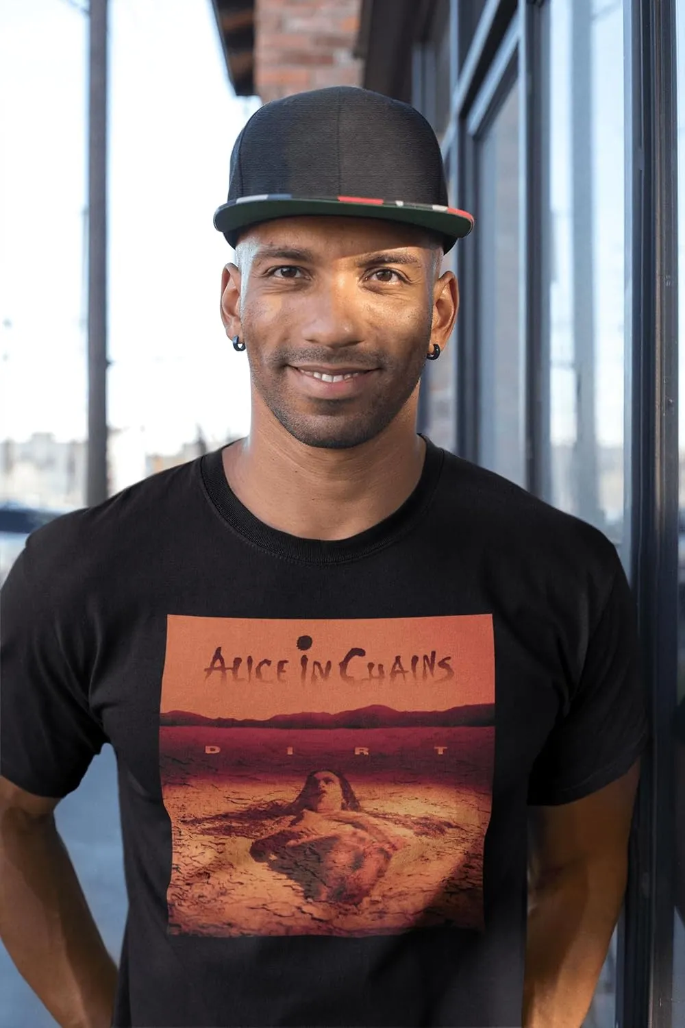 Alice in Chains T-Shirt Black Dirt Album Mens Short Sleeve T Shirts 90s Music Vintage Style Graphic Tees