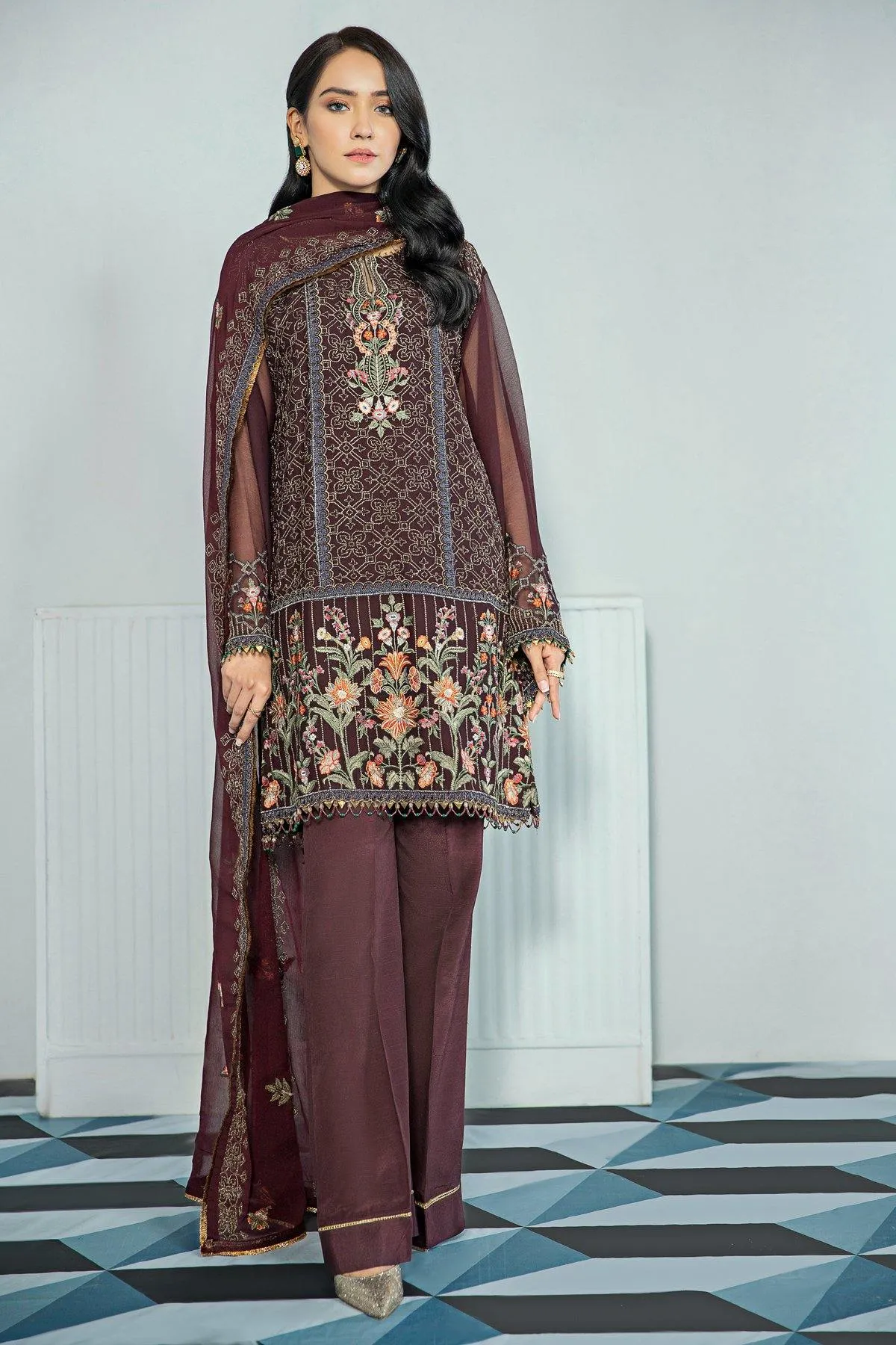 Alizeh Embroidered Chiffon Collection Vol-3 – Jamun