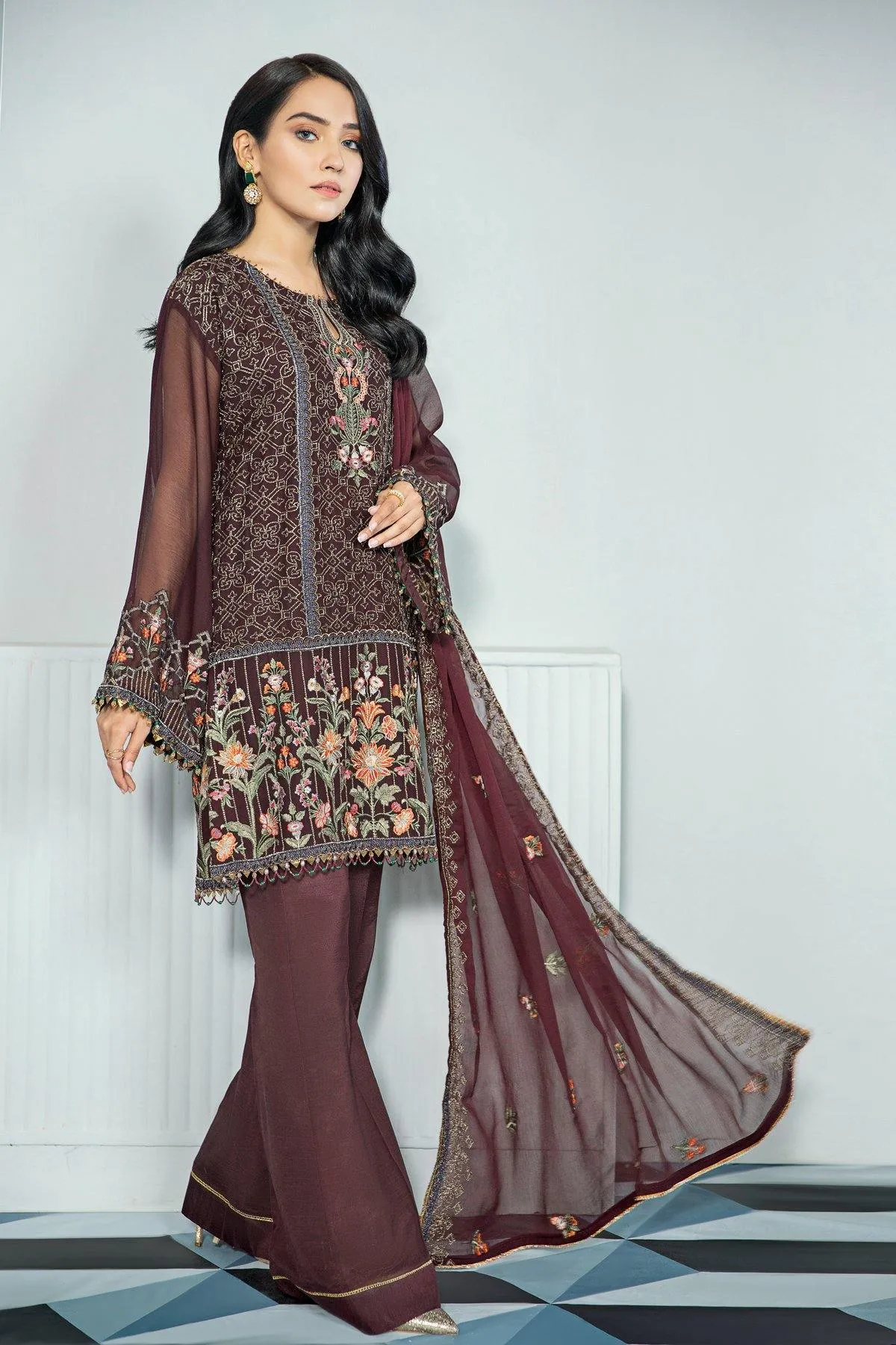 Alizeh Embroidered Chiffon Collection Vol-3 – Jamun