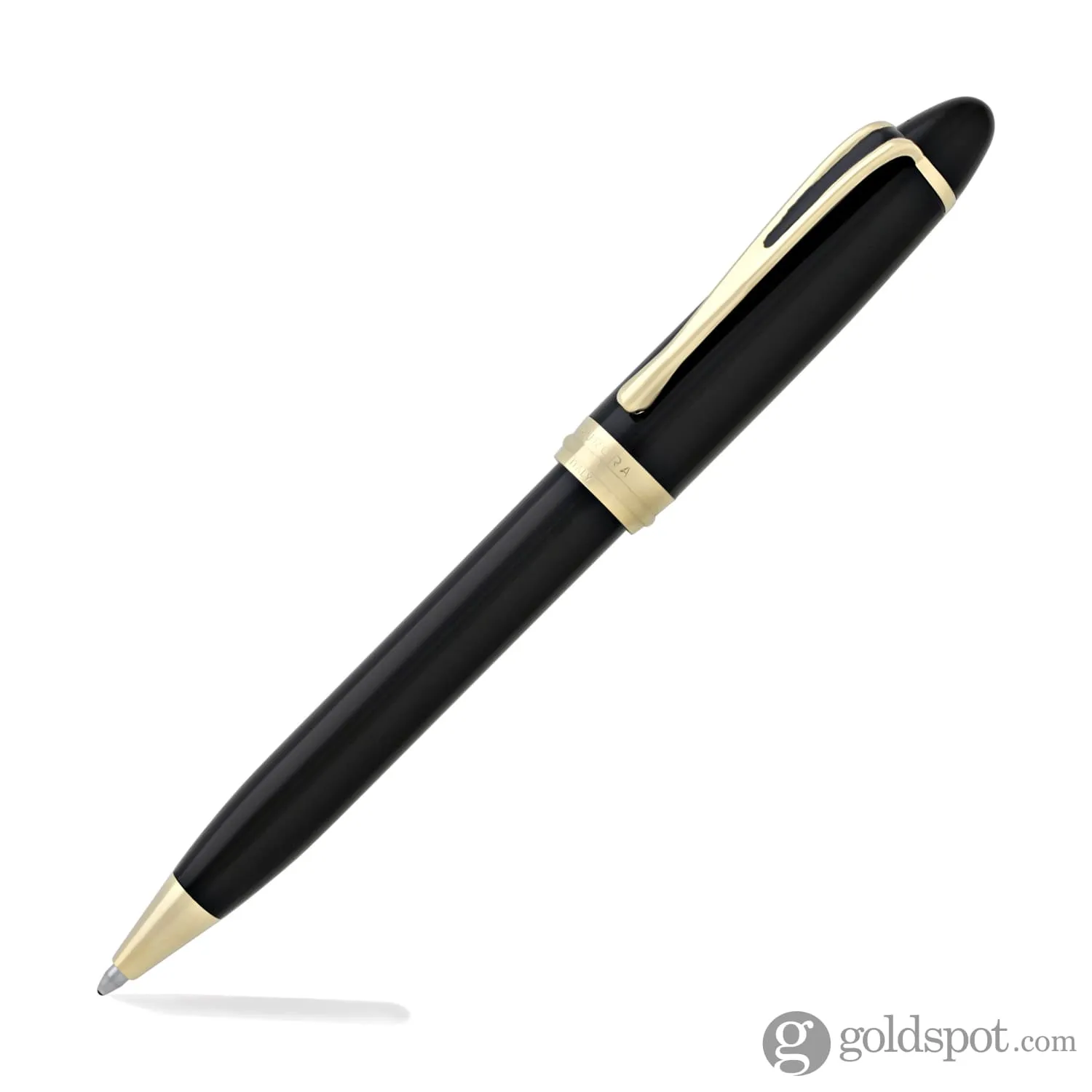 Aurora Ipsilon Deluxe Ballpoint Pen in Black Gold Trim