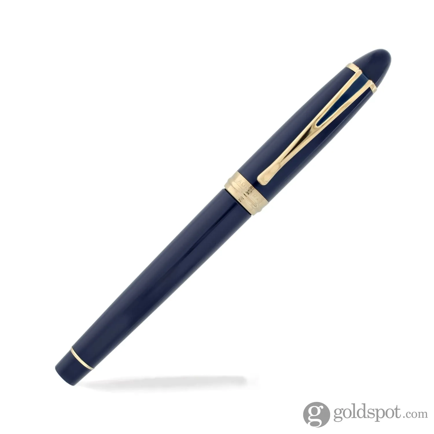 Aurora Ipsilon Deluxe Fountain Pen in Blue with Gold Trim - 14K Gold
