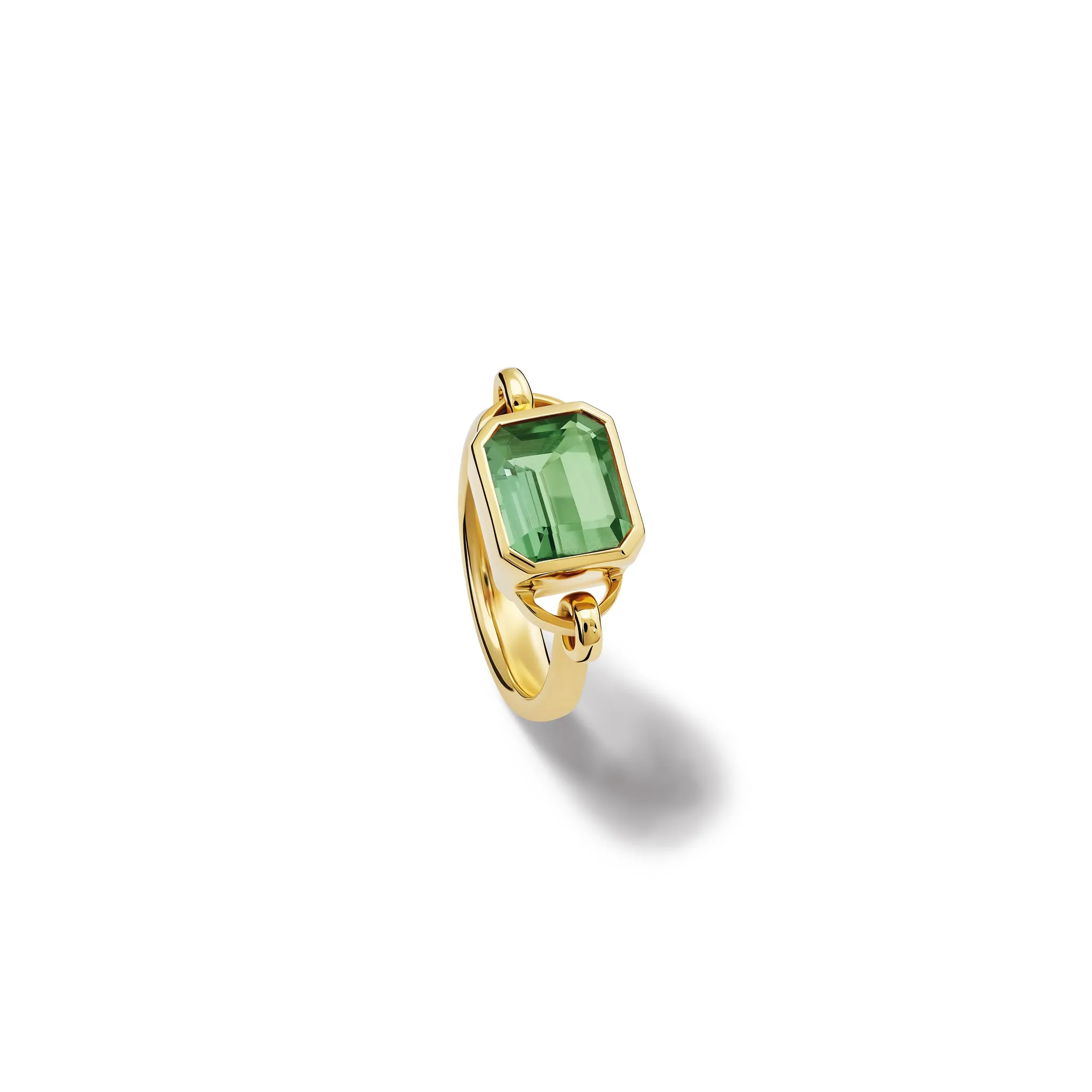 Baguette Ring 18ct Yellow Gold - Indicolite Green Tourmaline