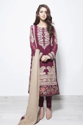 Baroque Luxury Chiffon Embroidered Collection - Mesmerizing Elegance