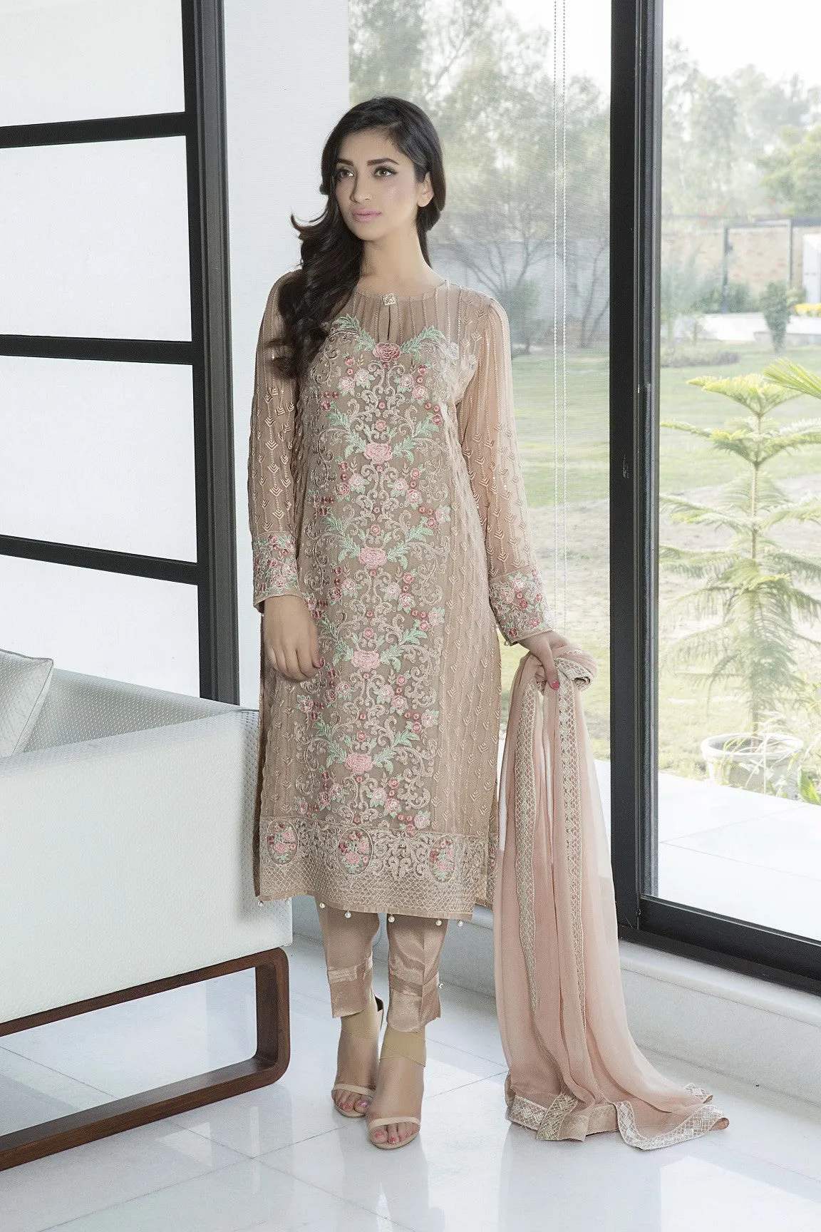 Baroque Luxury Chiffon Embroidered Collection Vol 3 – Ethereal Pastel