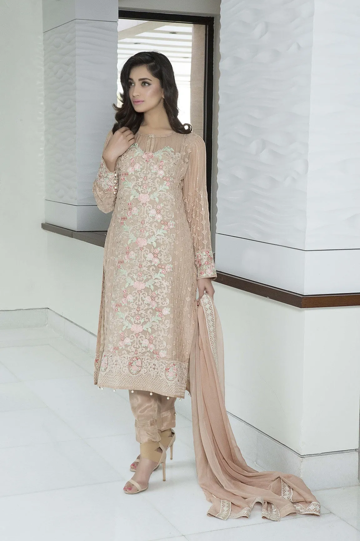 Baroque Luxury Chiffon Embroidered Collection Vol 3 – Ethereal Pastel