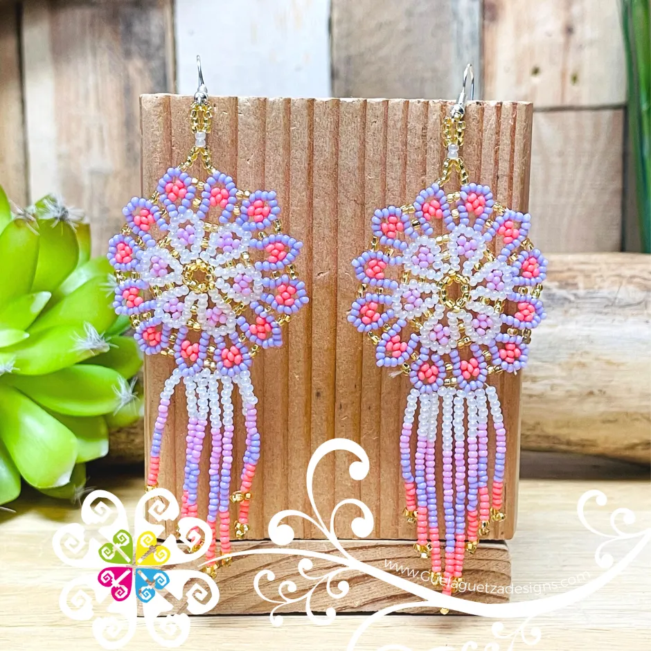 Beaded Wild Flower Earrings