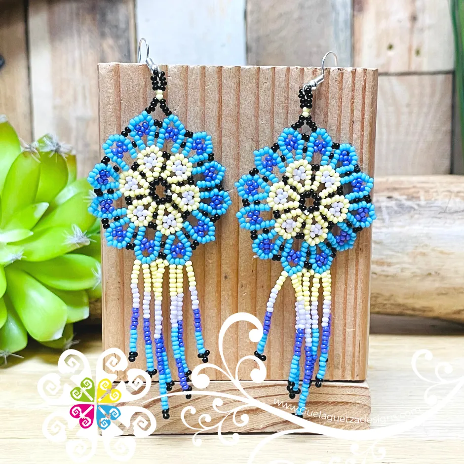 Beaded Wild Flower Earrings