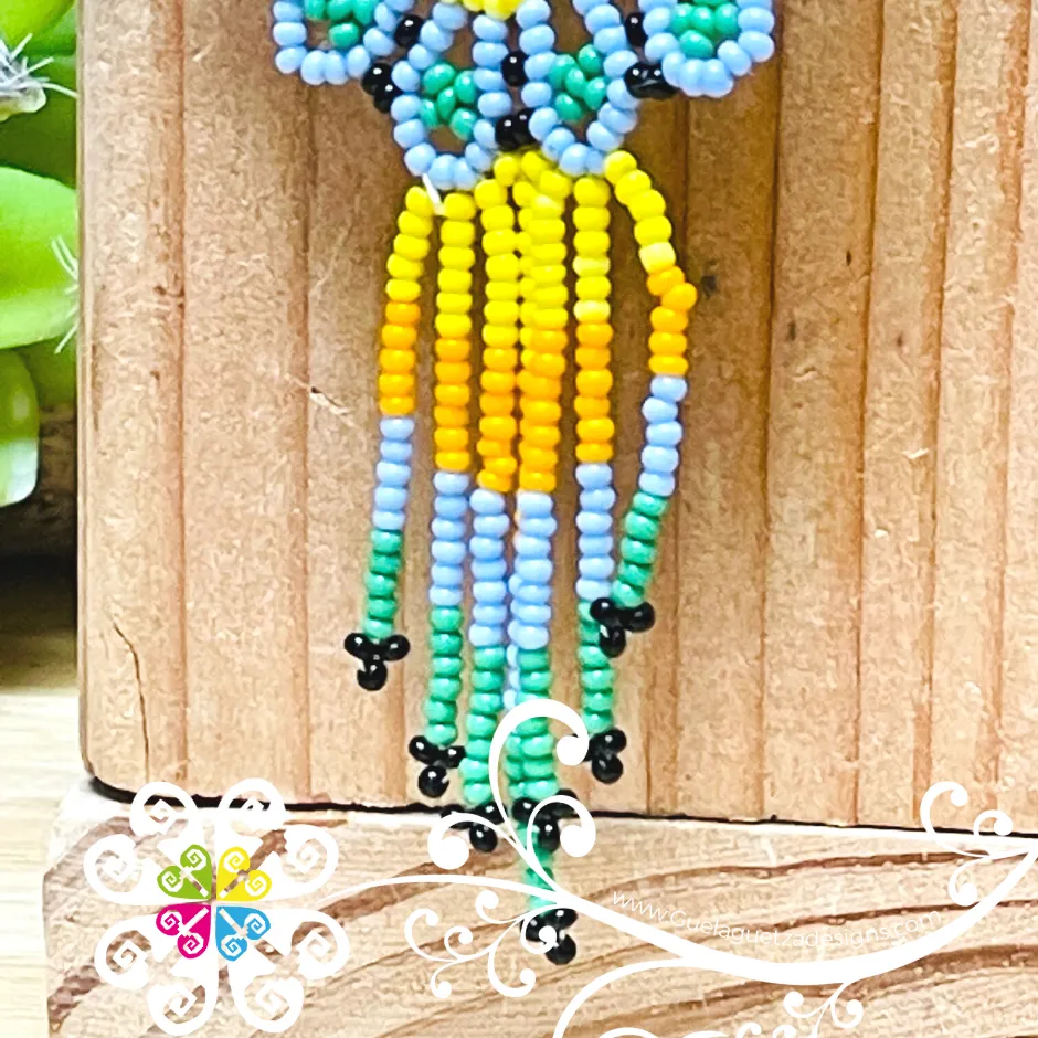 Beaded Wild Flower Earrings