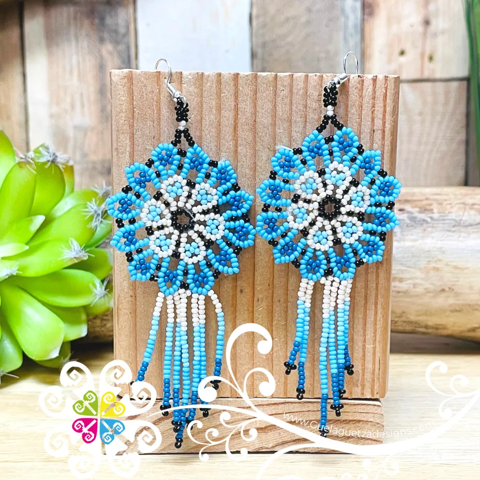 Beaded Wild Flower Earrings