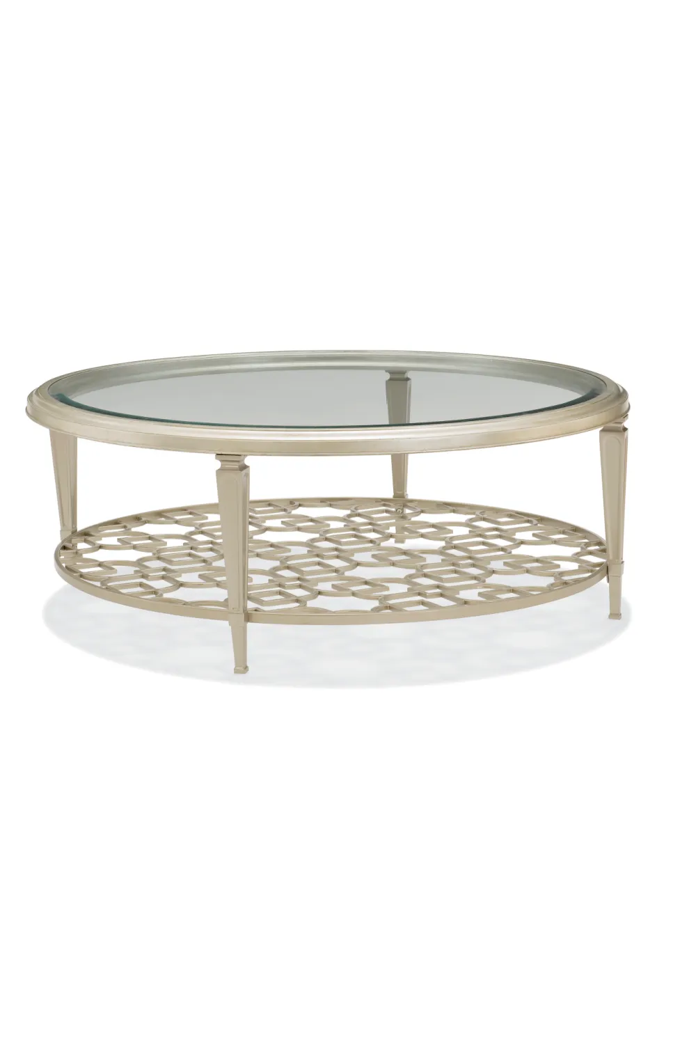 Bevelled Glass Coffee Table | Caracole Social Gathering