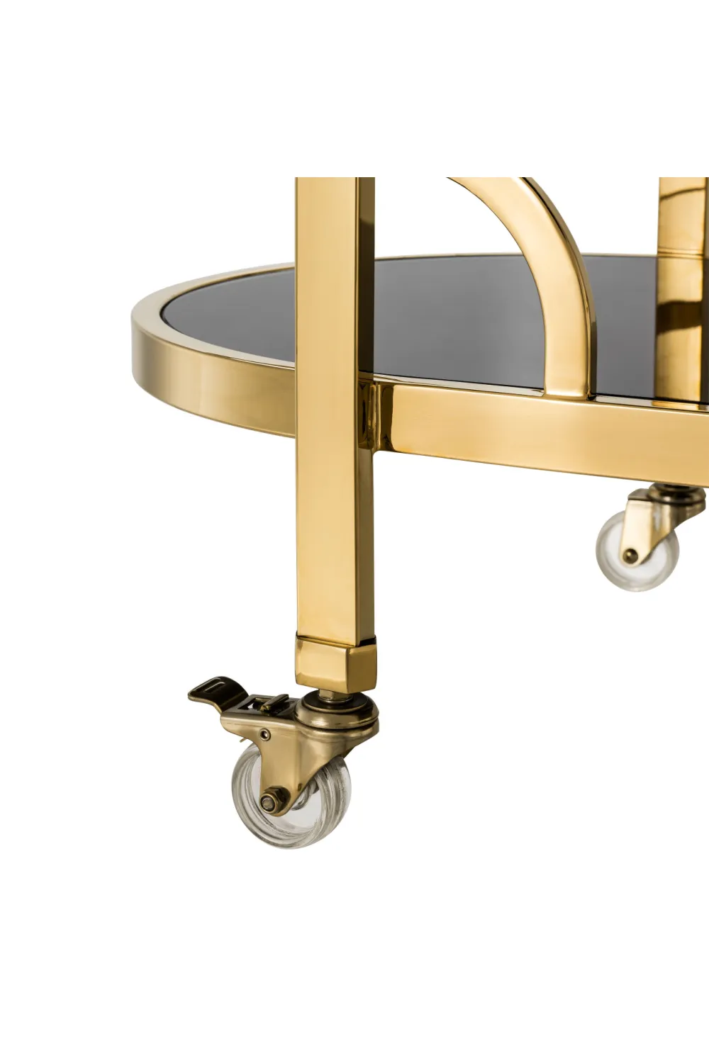 Black Glass Gold Bar Cart | Eichholtz Oakhurst