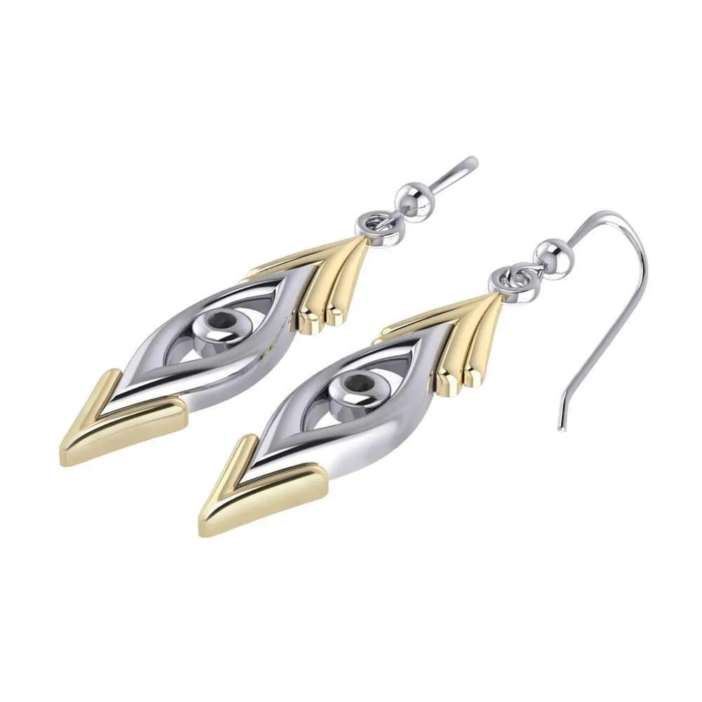 Black Magic Silver & Gold Earrings MER389
