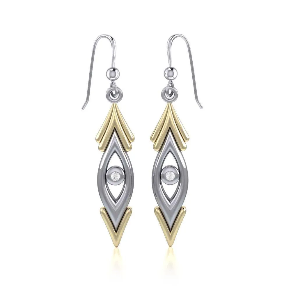 Black Magic Silver & Gold Earrings MER389