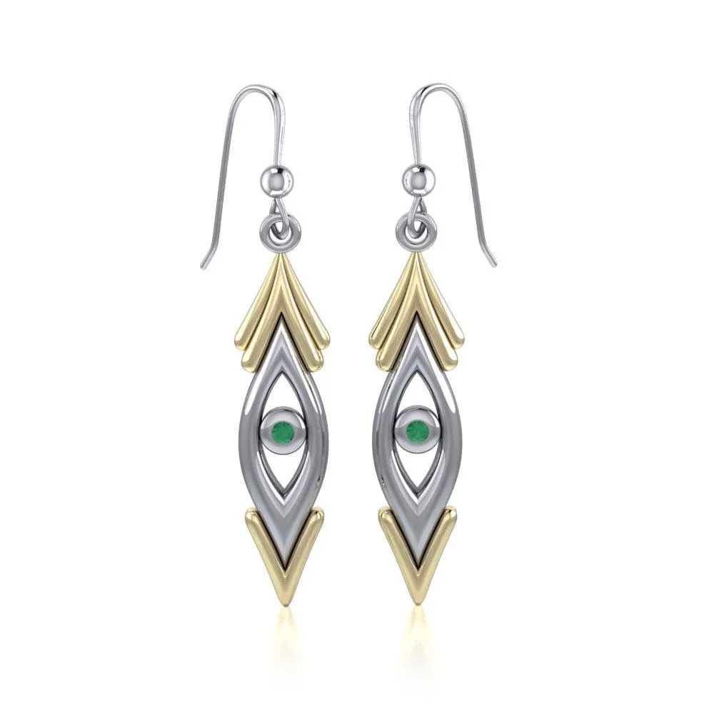 Black Magic Silver & Gold Earrings MER389