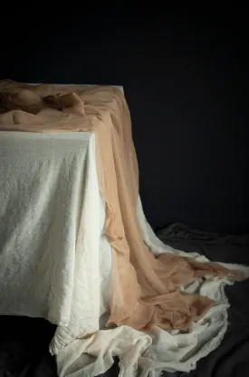 Blushing Peach {Sheer Silk Runner}