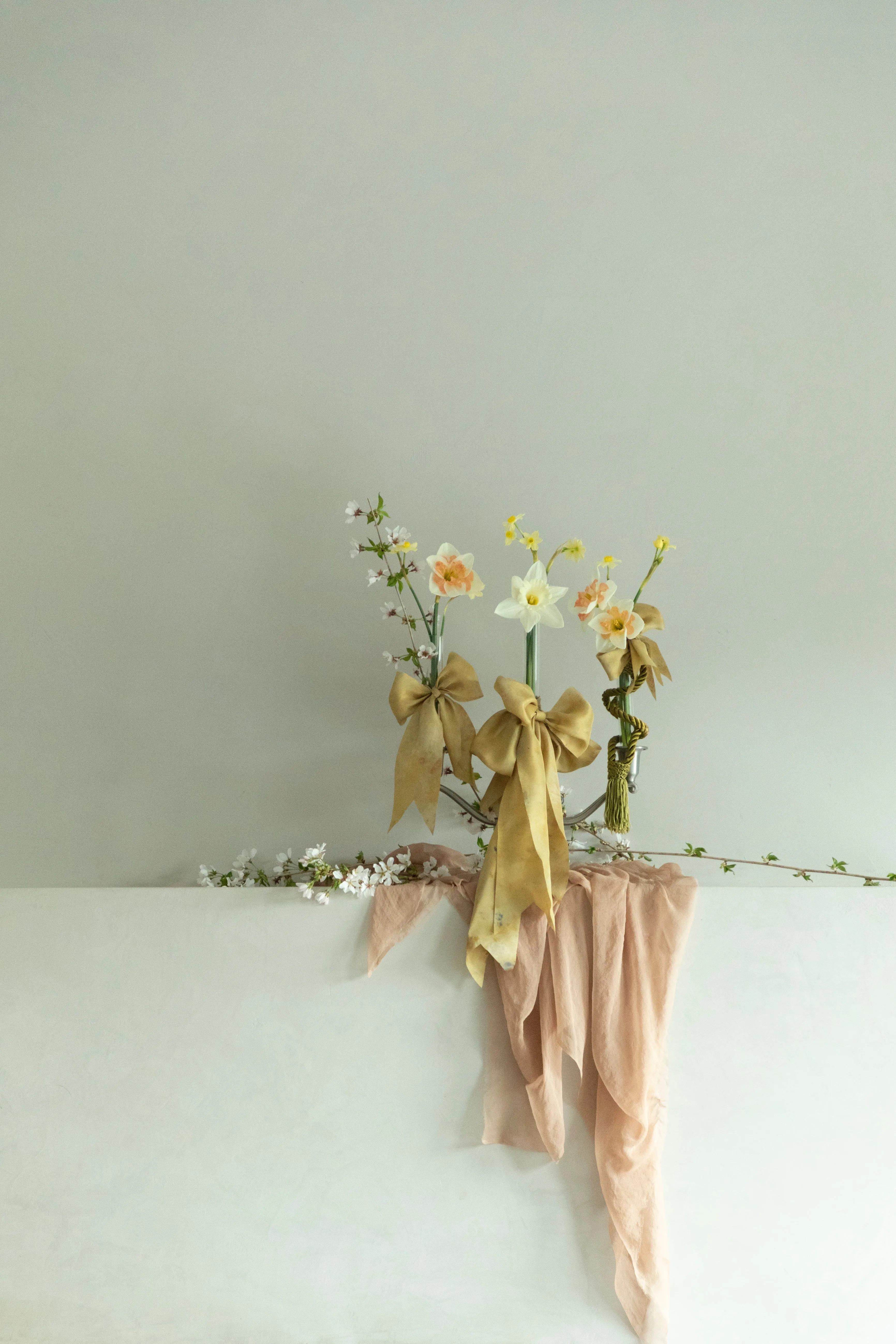 Blushing Peach {Sheer Silk Runner}