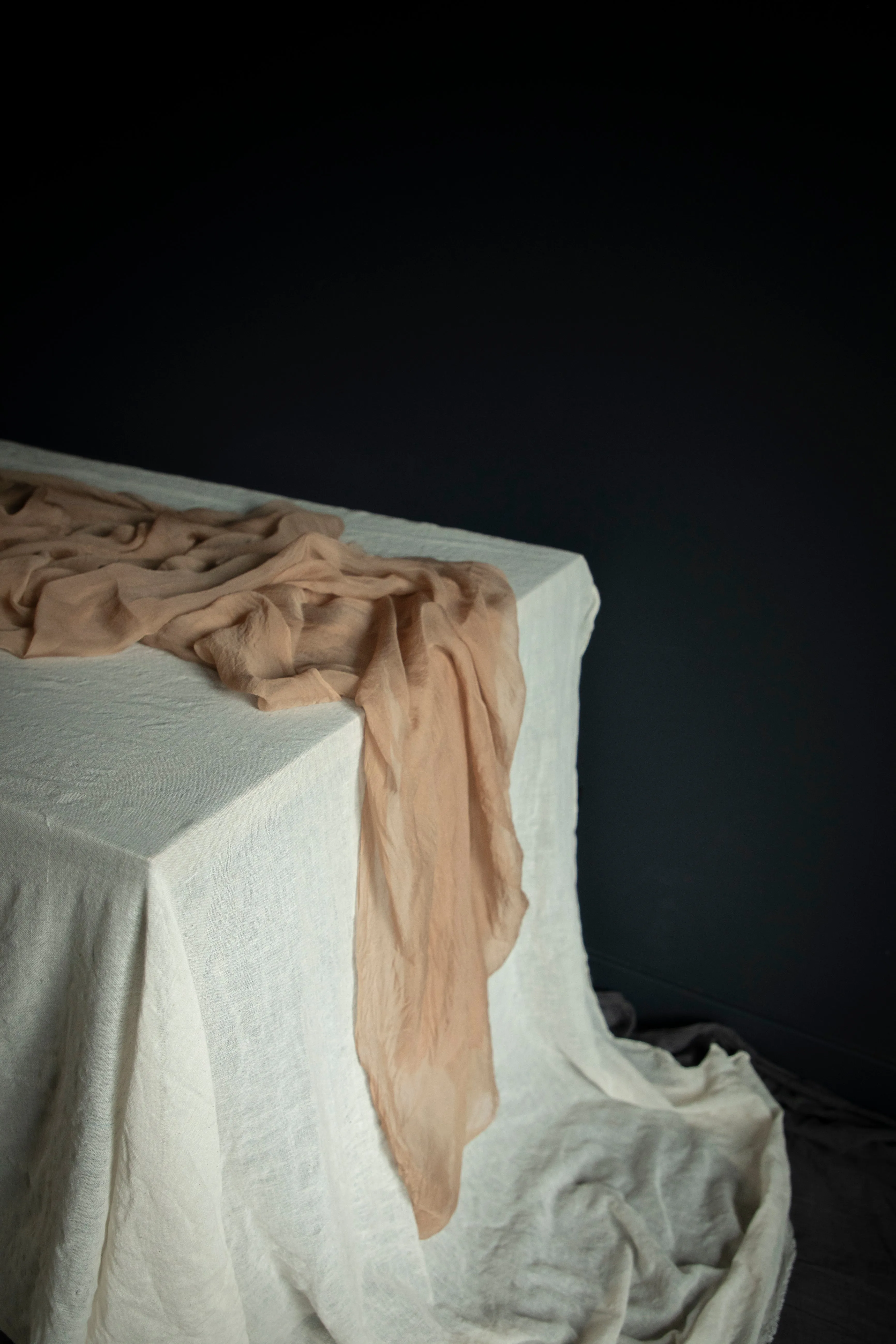 Blushing Peach {Sheer Silk Runner}