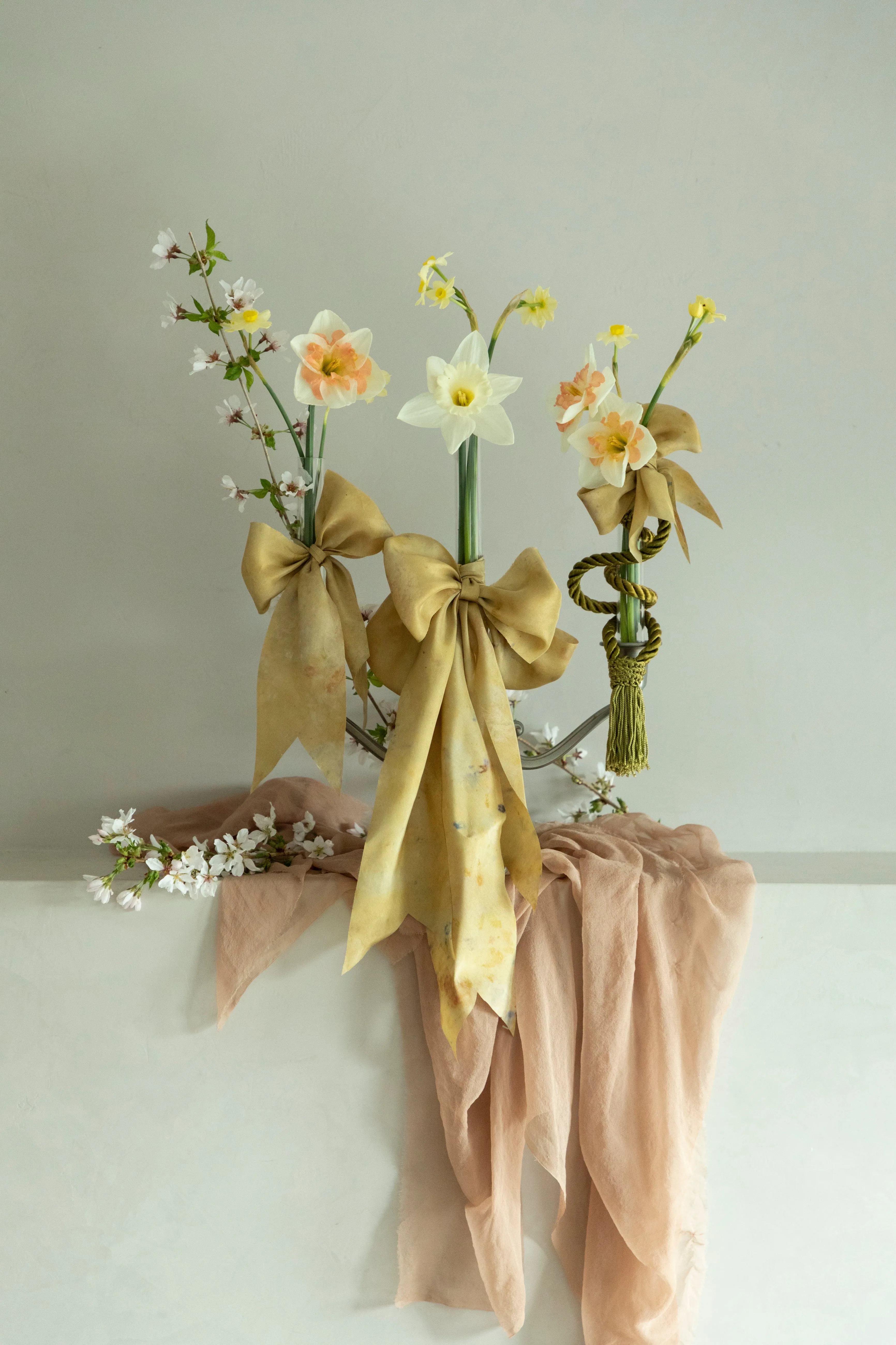 Blushing Peach {Sheer Silk Runner}