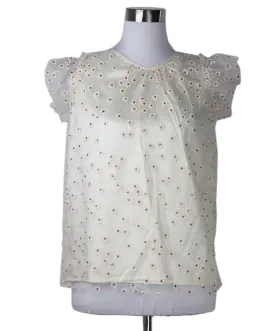 Bonpoint Ivory & Rose Gold Floral Glitter Top sz 0