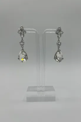 Bridal Accessories Triple Drop Rhinestone Earrings