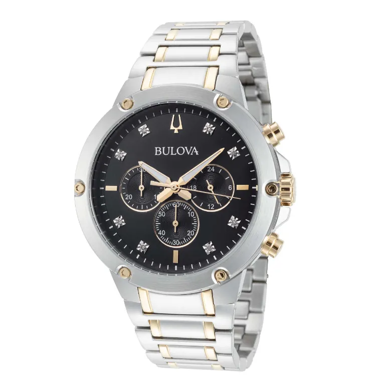 Bulova Diamond Two-Tone Chronograph Men's Watch| 98D159