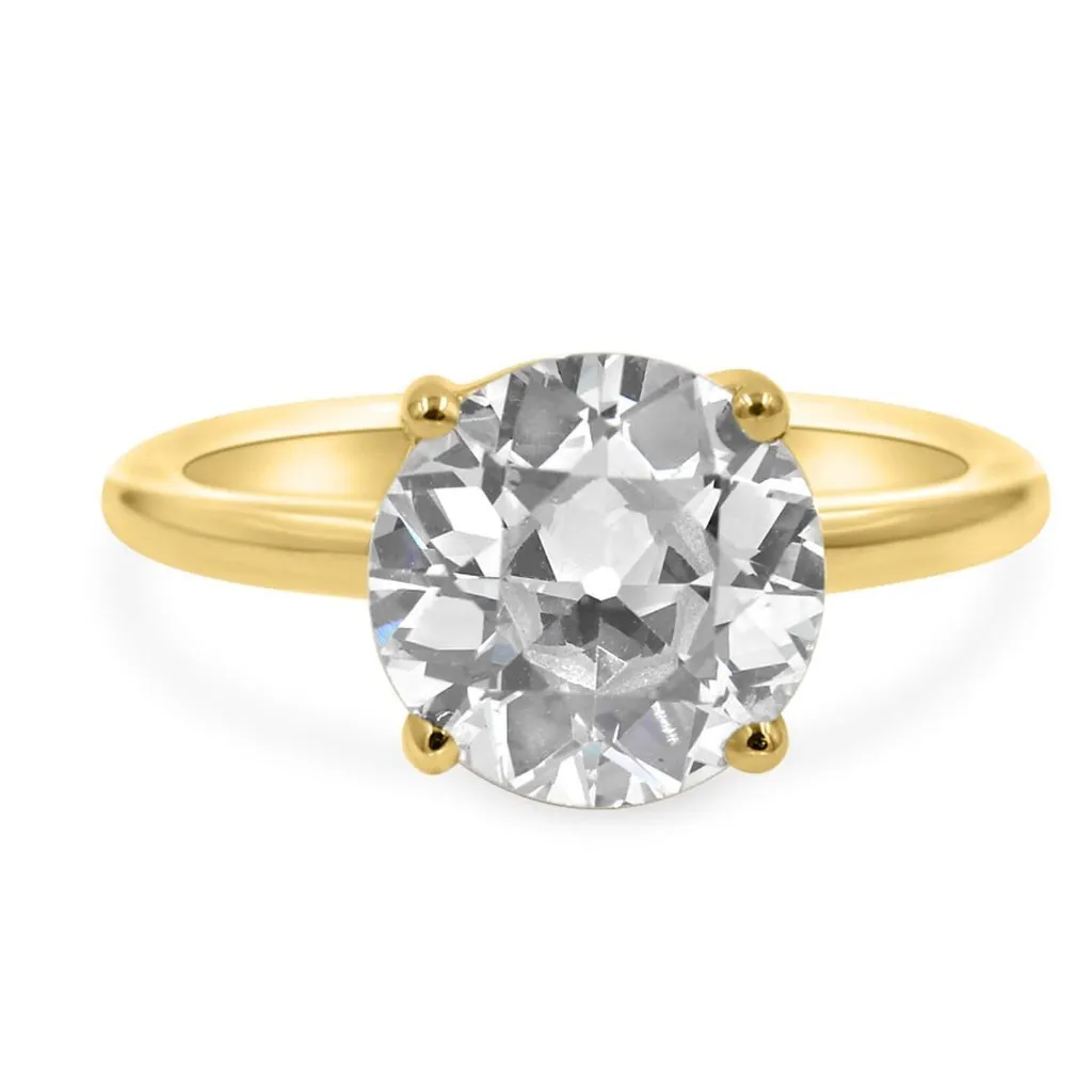 CAITLIN | Round Bezel Solitaire Engagement Ring
