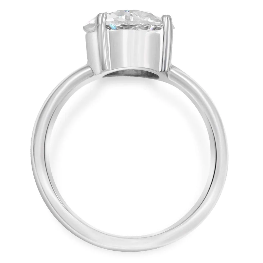 CAITLIN | Round Bezel Solitaire Engagement Ring