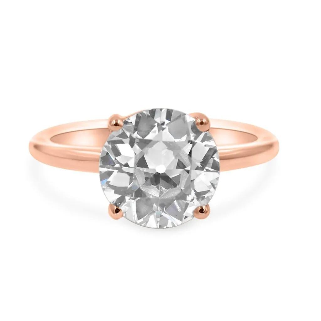 CAITLIN | Round Bezel Solitaire Engagement Ring