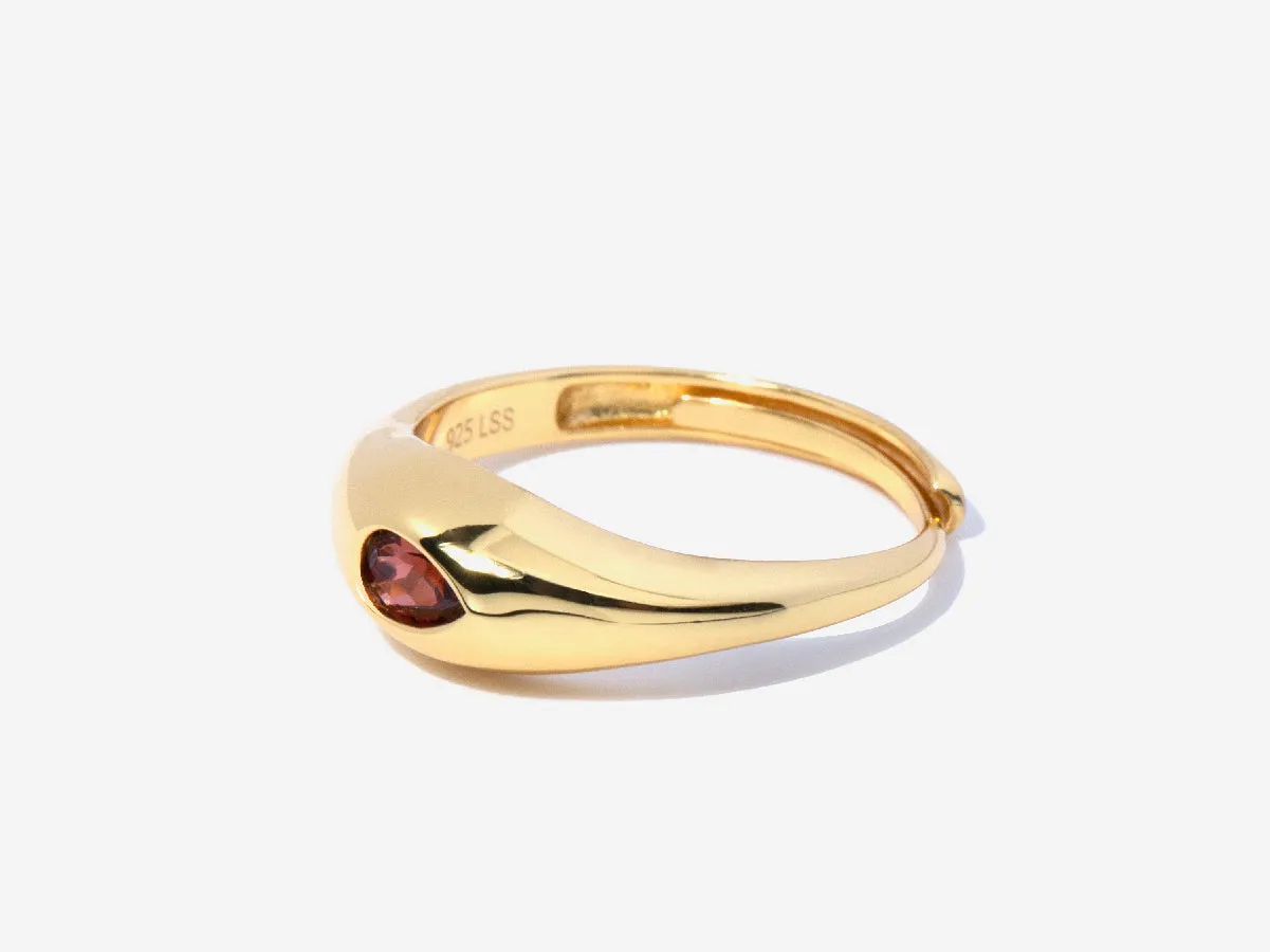 Caro Garnet Dome Ring