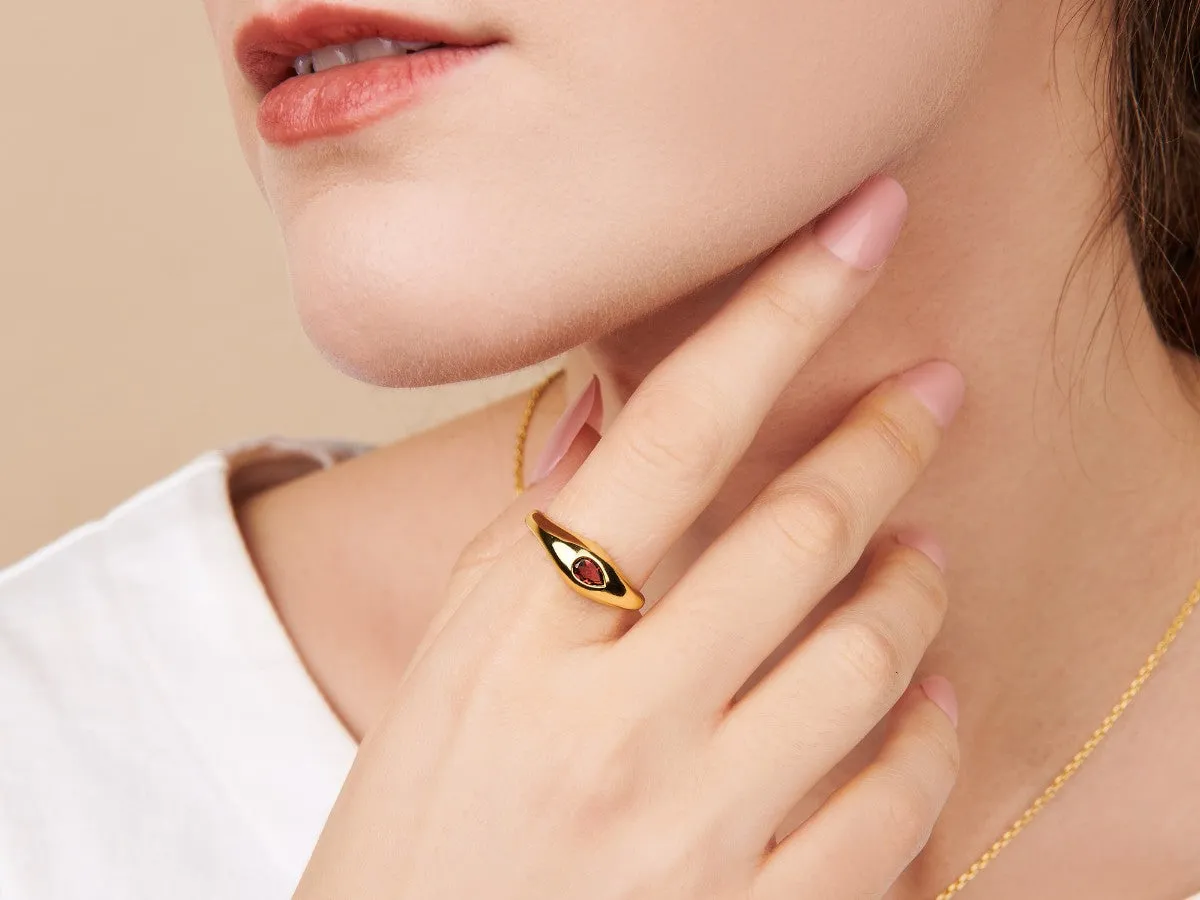 Caro Garnet Dome Ring