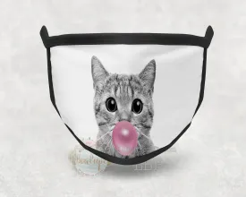Cat Blow Bubble Gum Printed Mask