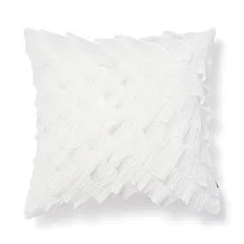 Chiffon Frill Cushion Cover 450 X 450 White
