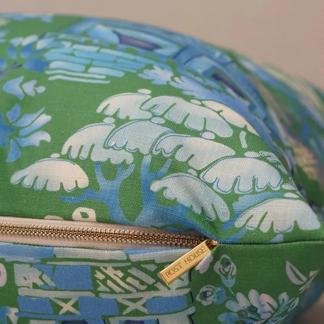 Chinoiserie Green & Blue Pillow
