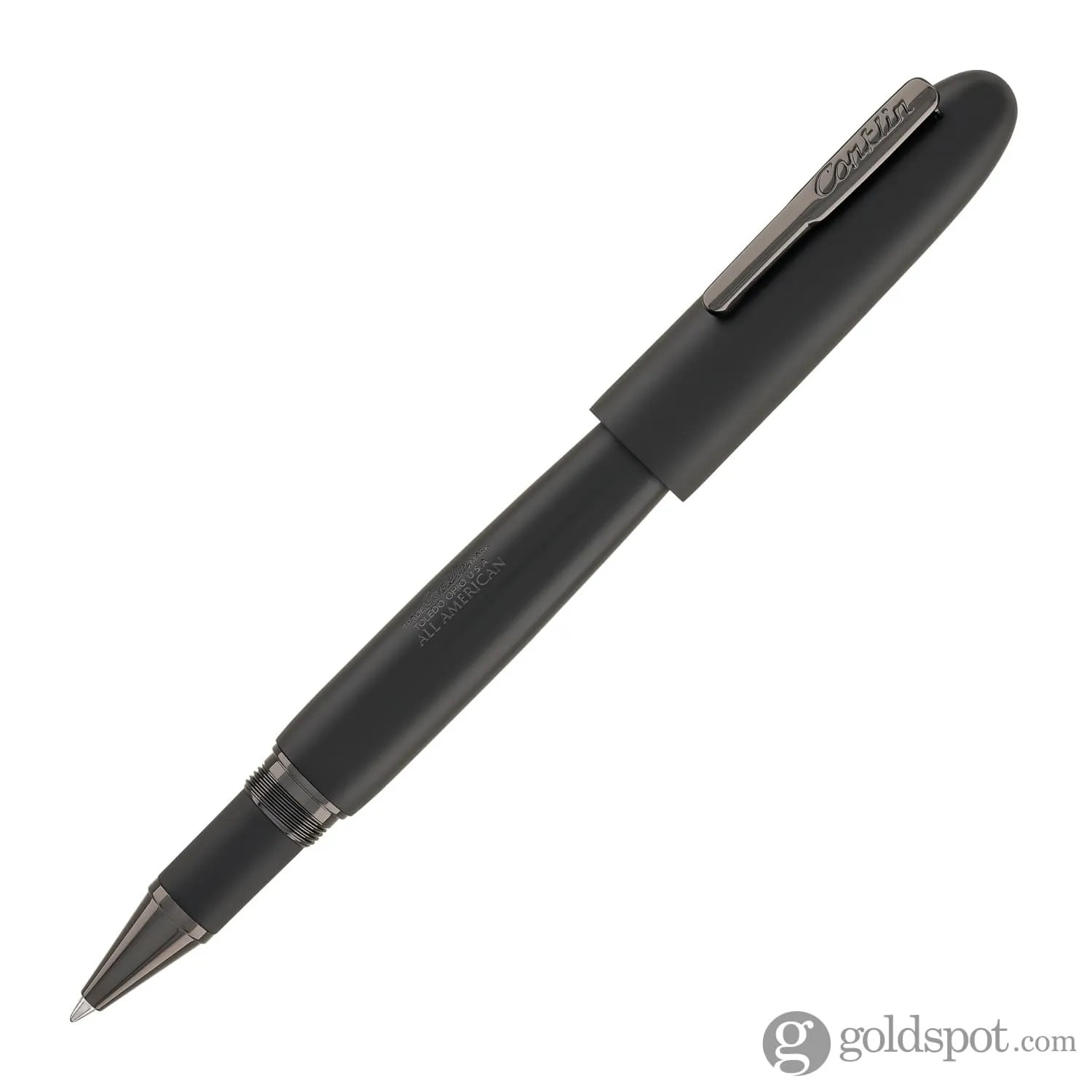 Conklin All American Rollerball Pen in Matte Black with Gunmetal Trim