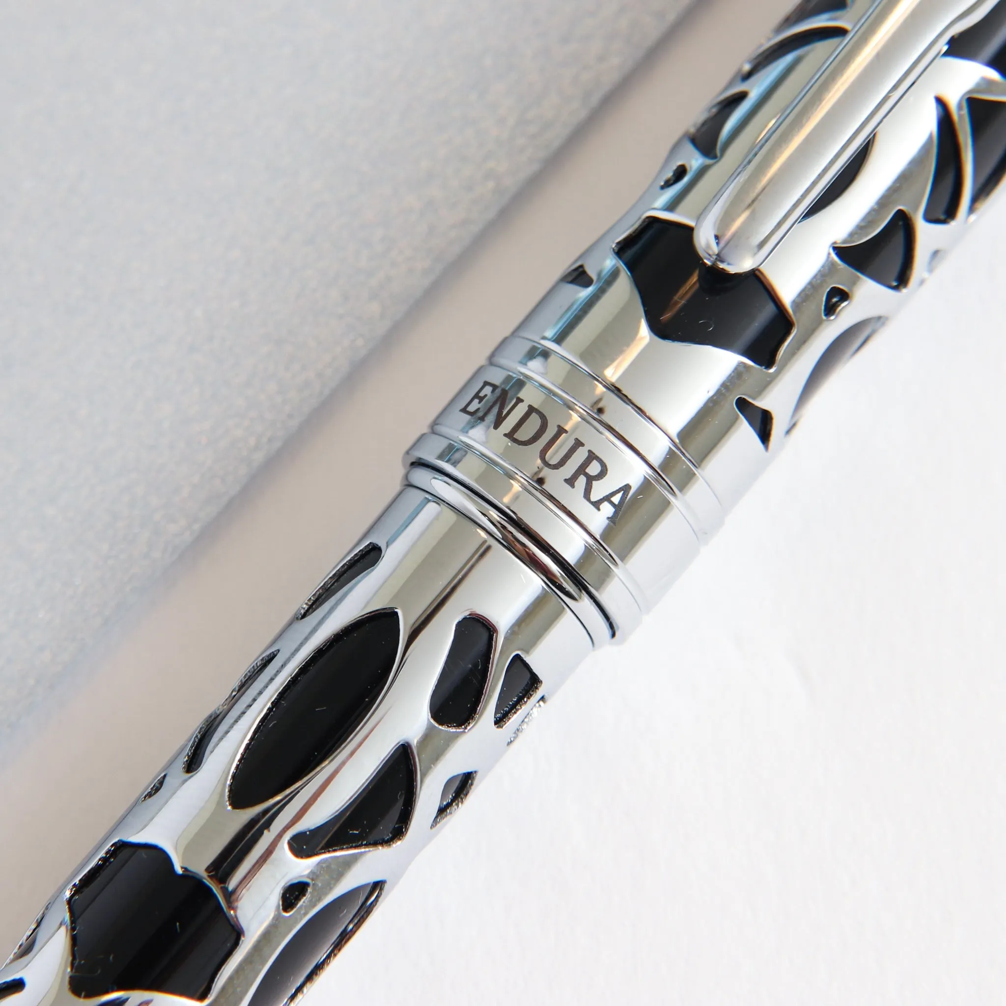 Conklin Endura Deco Crest Black & Chrome Rollerball Pen