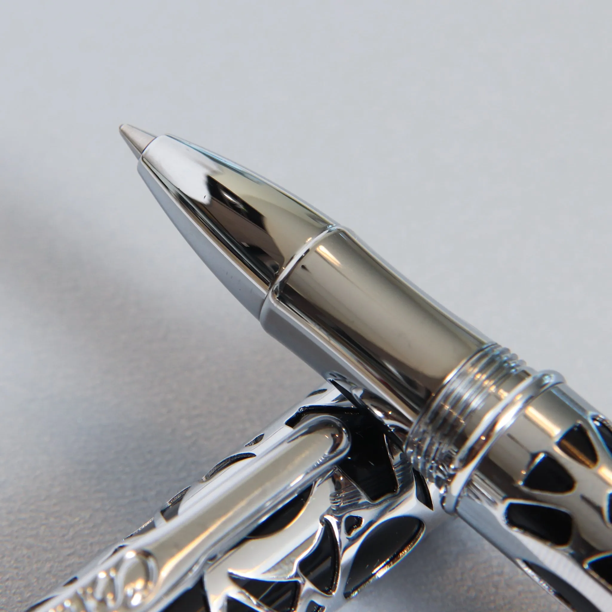 Conklin Endura Deco Crest Black & Chrome Rollerball Pen