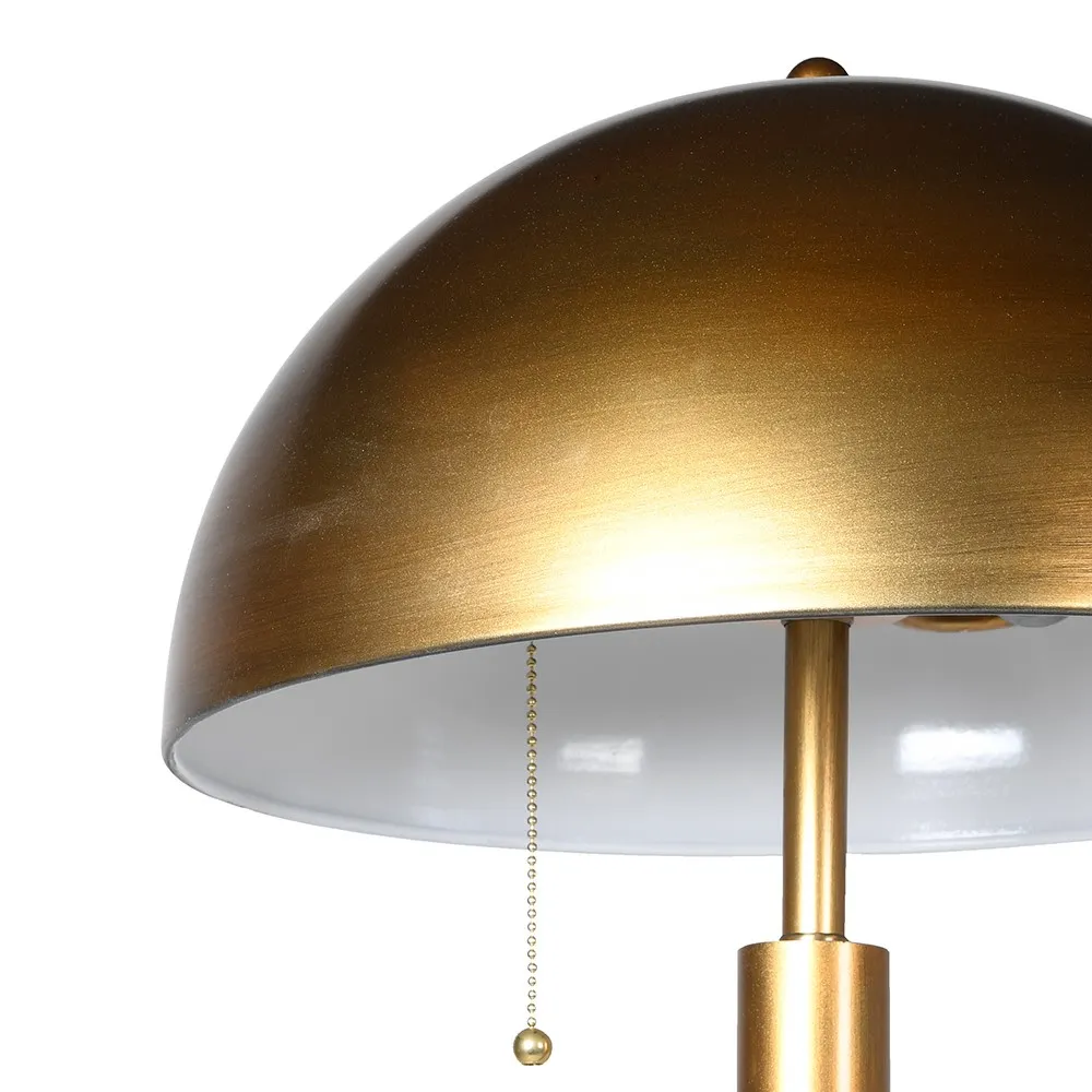 Contemporary Golden Dome and Marble Base Floor Lamp 160cm