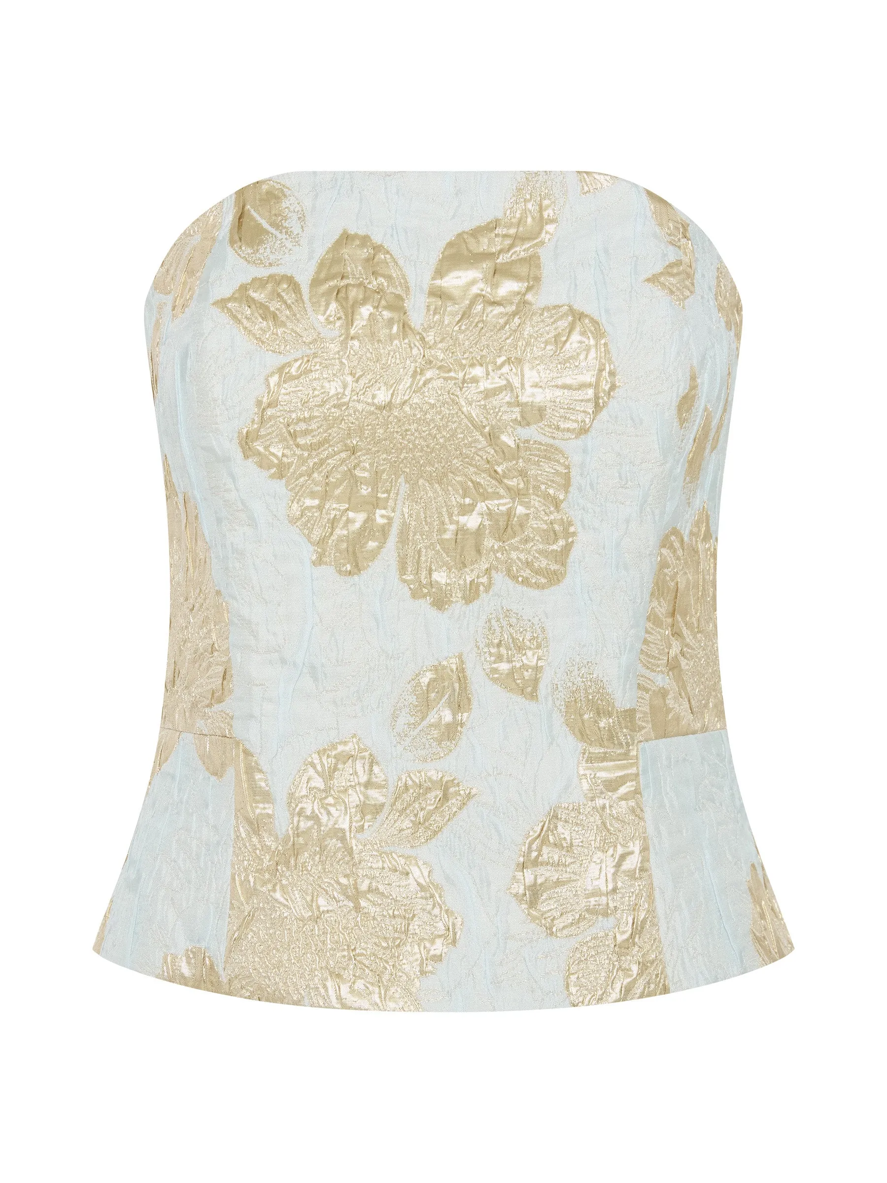 Cressida Bustier - Blue/Cream